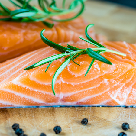 salmon closeupの写真素材