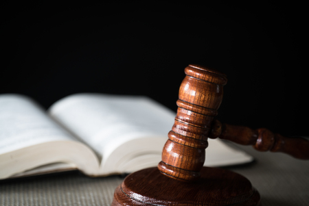 Judge's Gavel and law book