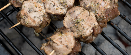 Delicious grilled meat with various of vegetableの写真素材