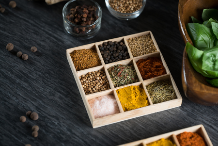 A collection of fresh spicesの写真素材