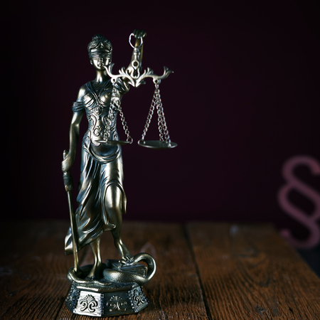 Legal office of lawyer. legal model of the goddess of justiceの写真素材