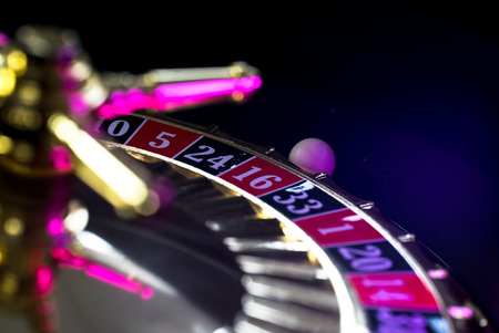 High contrast image of casino rouletteの写真素材