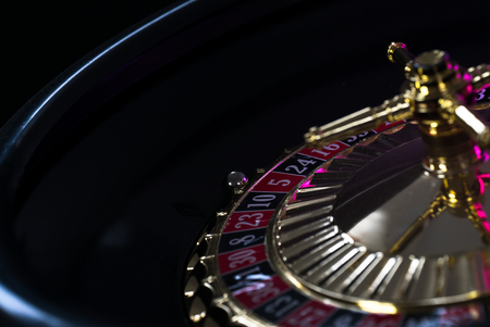 High contrast image of casino rouletteの写真素材