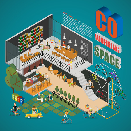 Coworking Spaceのイラスト素材