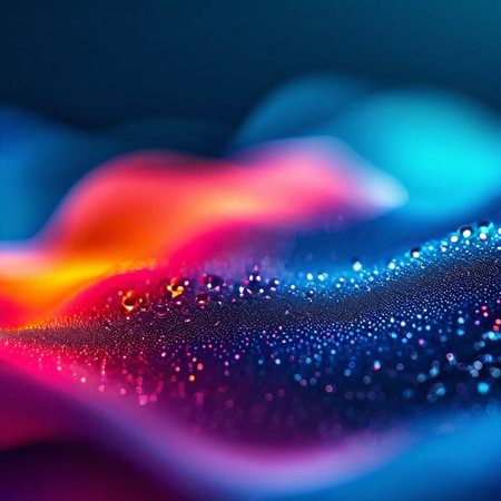 water drops on blue background with some smooth lines in it (shallow DOF)の素材