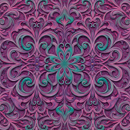 Seamless abstract pattern in pink and blue tones. Computer generated graphics.の素材