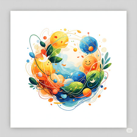 Easter greeting card with eggs and floral elements. Vector illustration.の素材