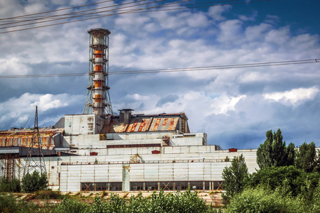 Chernobyl, Ukraine - July 5, 2013: The Chernobyl nuclear power plant (Chernobyl exclusion zone)のeditorial素材