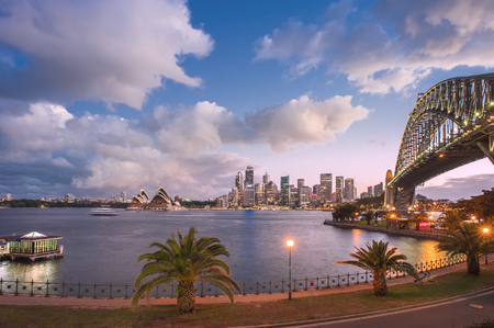 Sydney Harbour at sunsetのeditorial素材