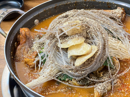 Pork backbone soupの写真素材