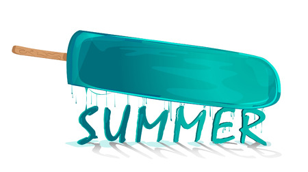 vector ice cream illustrations isolated on whiteのイラスト素材