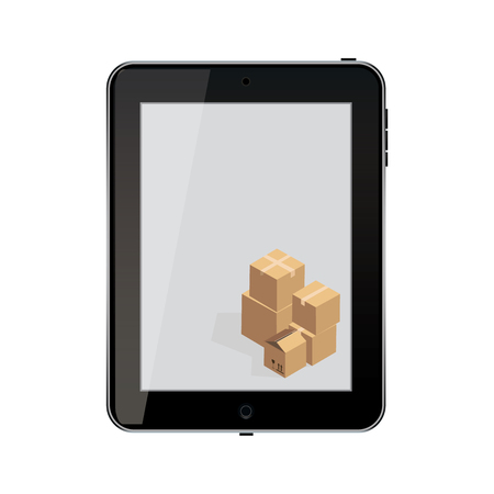 Online shopping e-commerce concept illustration.のイラスト素材
