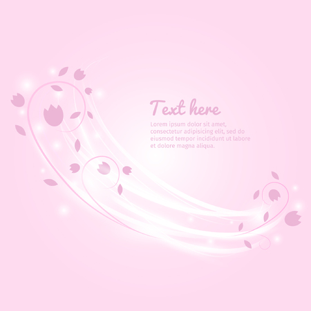 Vector floral banner, card, label, background with light. Lovely floral flyer. Cover of light and colors. A colorful invitation.のイラスト素材