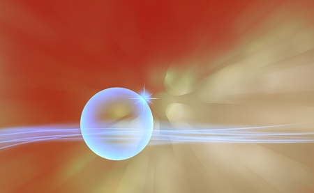 Lines and sphere abstract background light blue, light red and light yellow