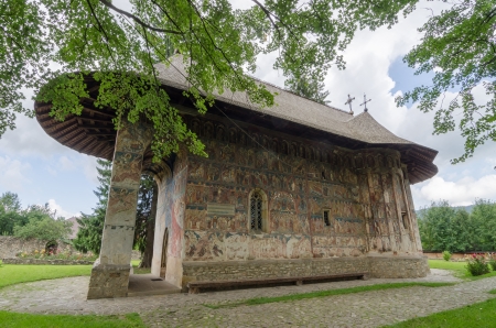 The church of Gura Humorului Monasteryの写真素材