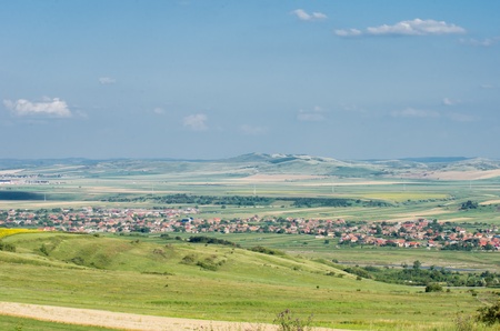 The village between hills