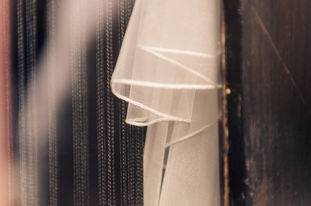 Vintage white bride gauzeの写真素材