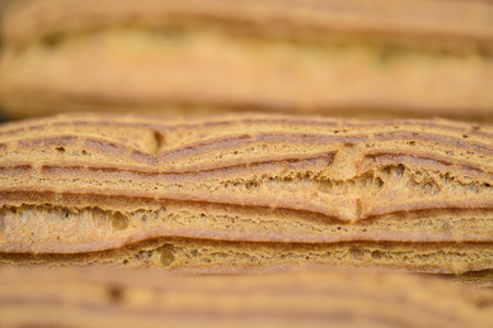 Eclairs without custard close upの写真素材