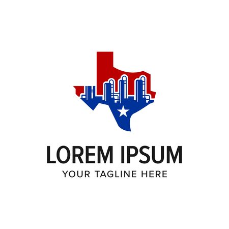 Texas industrial  . Oil and gas american company. Branding for factory, manufacture, engineering, oil and gas company, texas industrial. etc. Isolated  vector inspiration. Graphic designsのイラスト素材