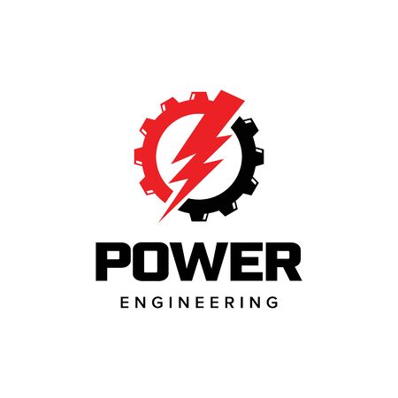 Industrial power engine  . Branding for power and energy, electrical, industrial business, manufacture, engineering, etc. Isolated  vector inspiration. Graphic designsのイラスト素材