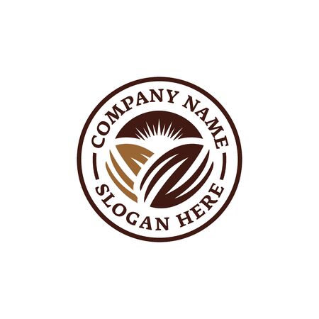 Chocolate coffee bean . Emblem design. Branding for cafes, coffeehouse, restaurants, beverages, eatery, products, etc. Isolated  vector inspiration. Graphic designsのイラスト素材