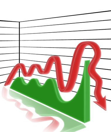 diagram  in the manner of red  arrow   の写真素材