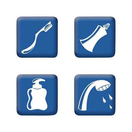 accesories  for  bath  in the manner   icons   の写真素材