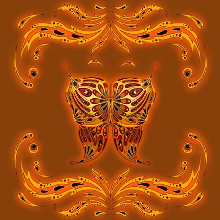 pattern  in the manner of colorful butterfly   の写真素材