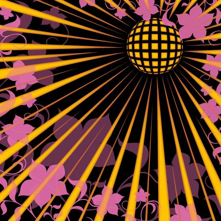 illustration of   ball with a lot of long beams  の写真素材