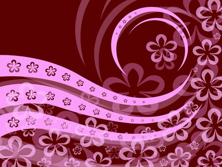 pattern  in the manner of  flowers  and twisted figures   の写真素材