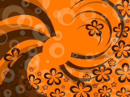 pattern  in the manner of  flowers  and twisted figures   の写真素材