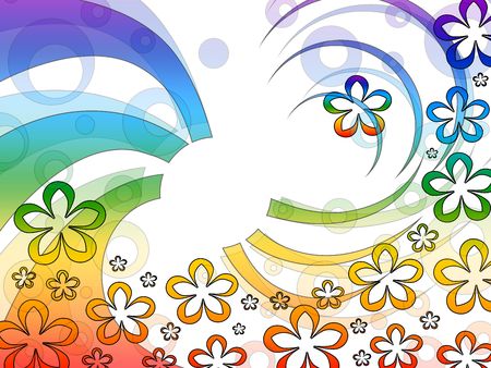 pattern  in the manner of  flowers  and twisted figures の写真素材