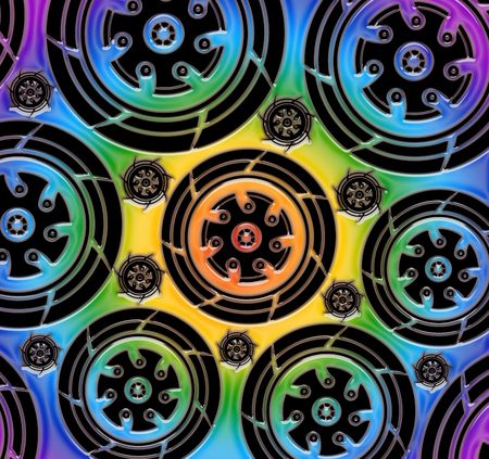 pattern  in the manner of  several spherical objects  の写真素材