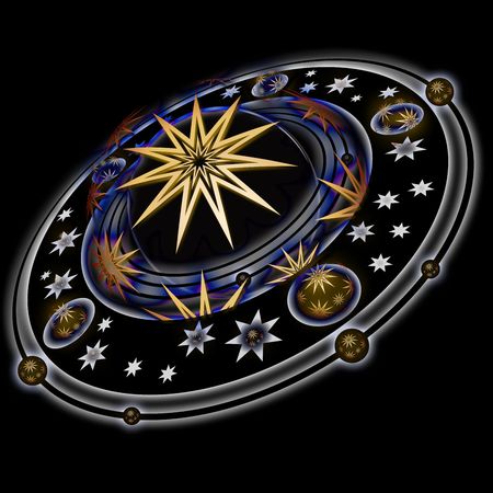 pattern  in the manner of planet  with  rings  の写真素材