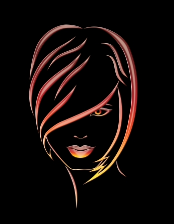 illustration of girlの写真素材