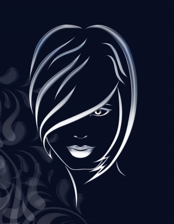 illustration of girlの写真素材