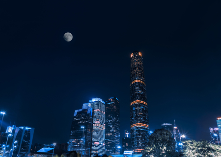 Skyscraper nightのeditorial素材