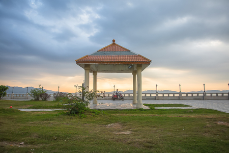 Pavilion at seasideのeditorial素材