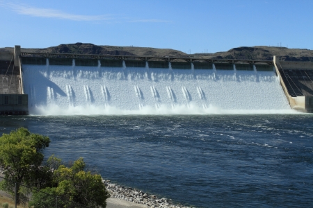 The Grand Coulee Hydroelectric Dam in Washington, U.S.A.のeditorial素材