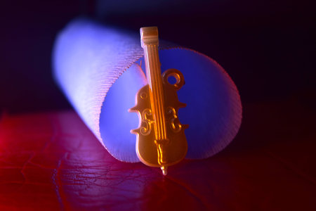 Toy guitar plastic isolated object unique stock photographの写真素材