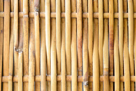 The handmade bamboo weave make to be the wallの写真素材