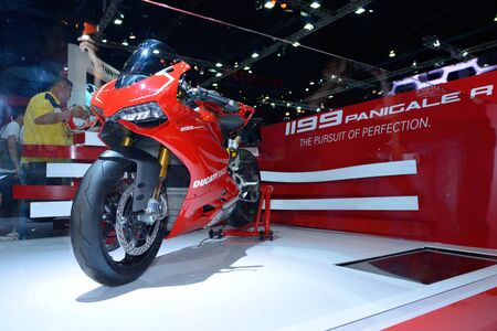 BANGKOK - MARCH 31 : The Ducati motorcycle with unidentified people on display at The 34th Bangkok...