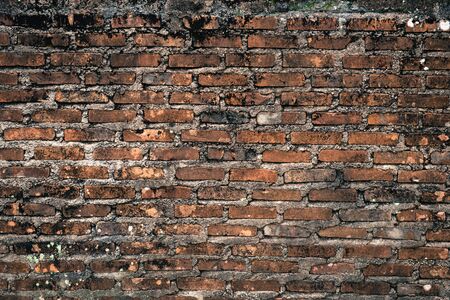 Background of old brick wall textureの写真素材