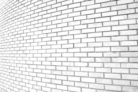 White grunge curve brick wall backgroundの写真素材