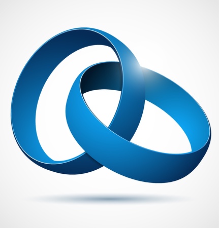 Blue 3d abstract design element  Vector illustrationのイラスト素材