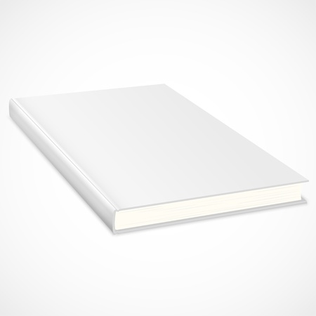 Empty book with white cover. Vector illustrationのイラスト素材