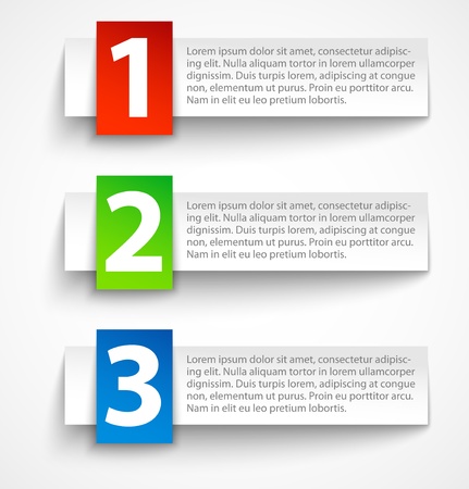 Paper progress background, banners with shadow illustrationのイラスト素材