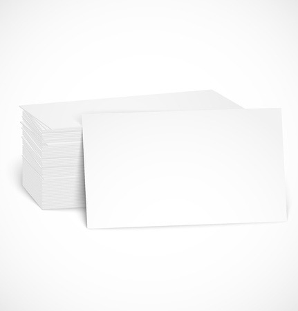 Pile of business cards with shadow templateのイラスト素材