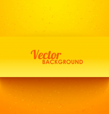 Paper rectangle banner with drop shadows on orange background. Vector illustrationのイラスト素材