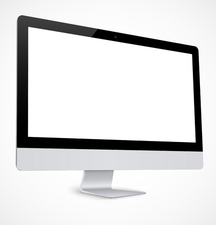 Computer display with white screen. のイラスト素材